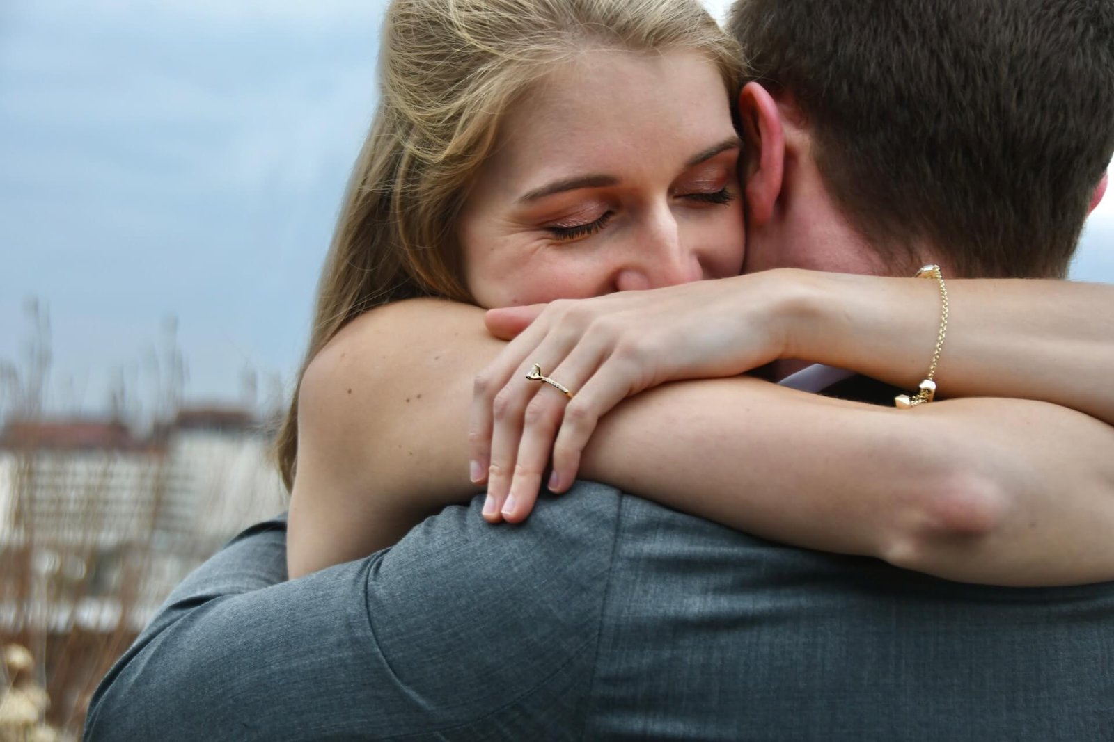 a couple getting engaged